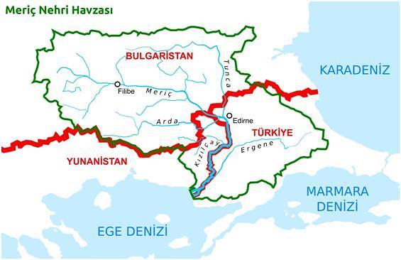 Türkiye de Fırat-Dicle, Aras, Çoruh, Asi ve Meriç nehirleri olmak üzere toplam beş adet sınır aşan su bulunmaktadır.