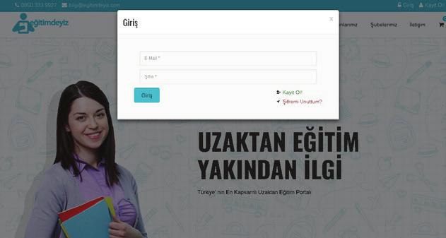 Ardından oluşturduğumuz hesap ile üye girişi yapıyoruz.