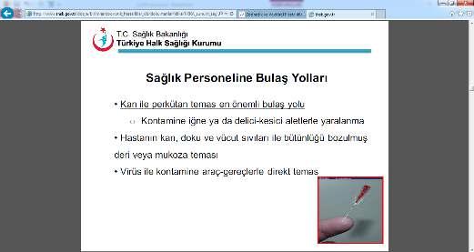 Sağlık Çalışanları için Eğitim Modülü hwp://www.thsk.gov.