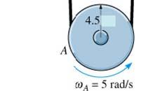 85 = t +5t t = 5.38 s ω A = (5.