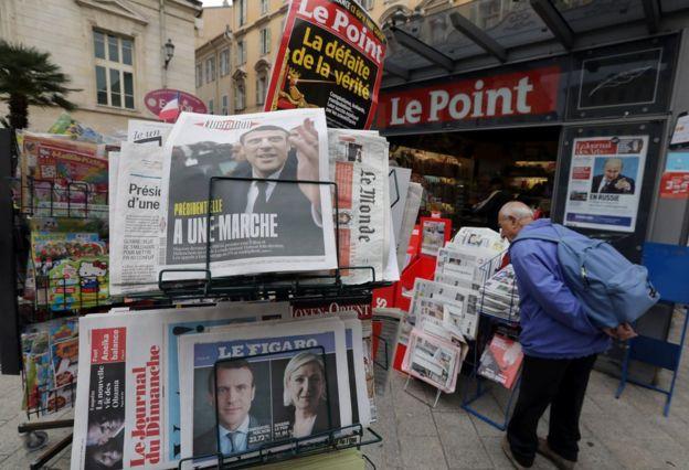 Manşetler farklı tepkiler var Sonuçlara Fransız gazeteleri manşetlerinn farklı tepkiler gösterdi.