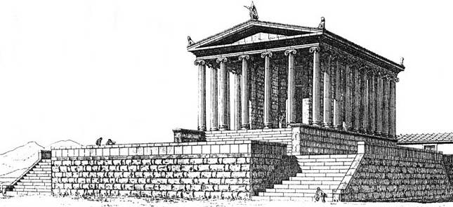 Şekil 2.52: Ephesos Artemis Tapınağı Arkaik Dönem planı (Gruben 1986, 353, Fig. 294). Şekil 2.