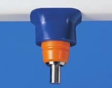 DuoFlow un ana parçaları basınç regülatörü (1) ile pompa ünitesi, kendinden destekli tüneme önleyici tel ile PVC suluk elemanı (2), CombiMaster nipel (3) ve otomatik durulama havalandırma