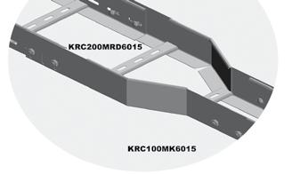 Montaj: İç Bükey Dönüş ile merdiven kanal montajı için M6x15 yuvarlak başlı civata ve M6 flanşlı somun kullanılmalıdır.