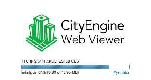 html seçildiğinde CityEngine Web Viewer ile veriler aktarılır. (Şekil 11.) Şekil 11.