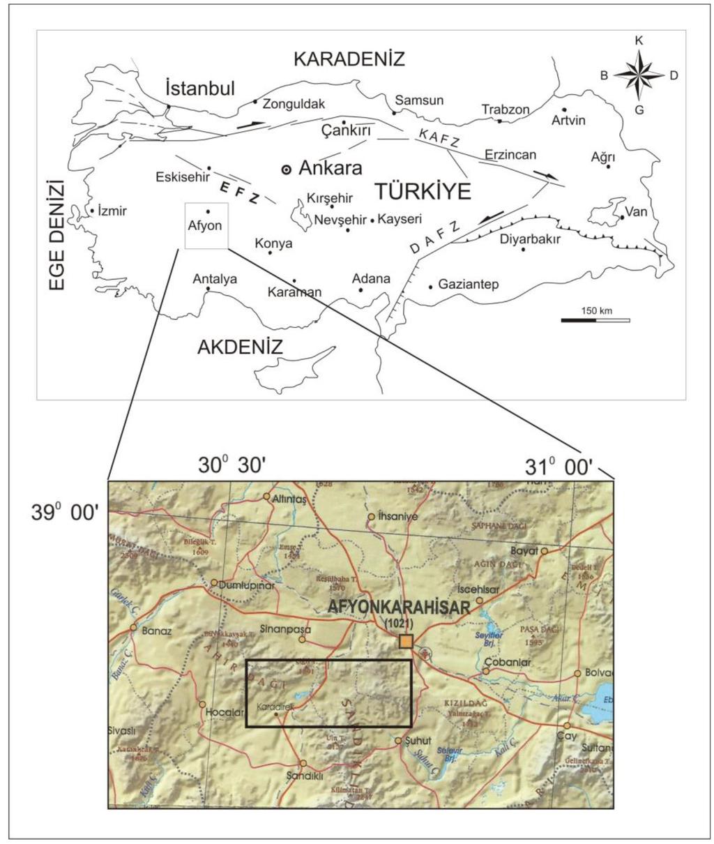 Doğan-Külahcı vd. 139 Şekil 1. Çalışma alanın yer bulduru haritası. Figure1. The location map of the study area. teway, 2006; Glodny ve Hetzel, 2007; Prelevic vd., 2012).