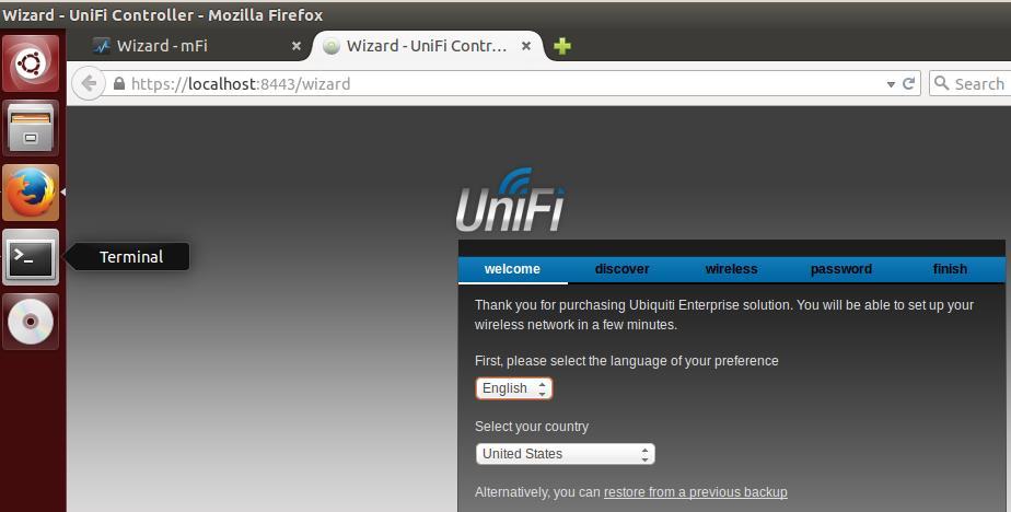 Ağ üzerinden: UniFi Controller için : https://serveripadresi:8443 mfi Controller
