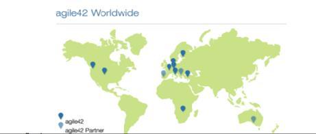 1. agile42 Hakkında 2007 yılında Berlin-Almanya da kurulan agile42, pek çok ülkedeki yerel ofisleri, eğitim ve koçluk ağı vasıtasıyla yeni girişimlerden büyük ölçekli şirketlere kadar geniş müşteri