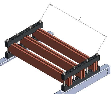 3x2F PLASTIC BUSBAR SUPPORT WITH 10