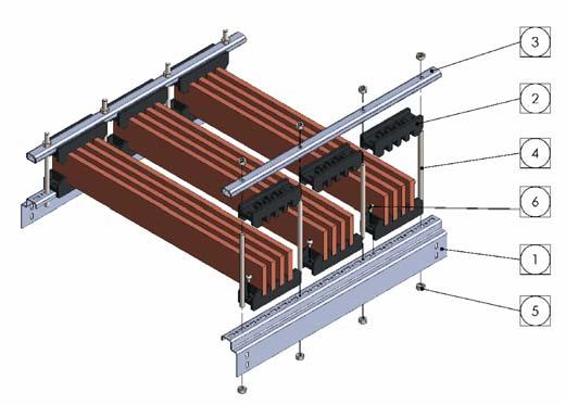 1x4F PLASTIC BUSBAR SUPPORT WITH 10 mm