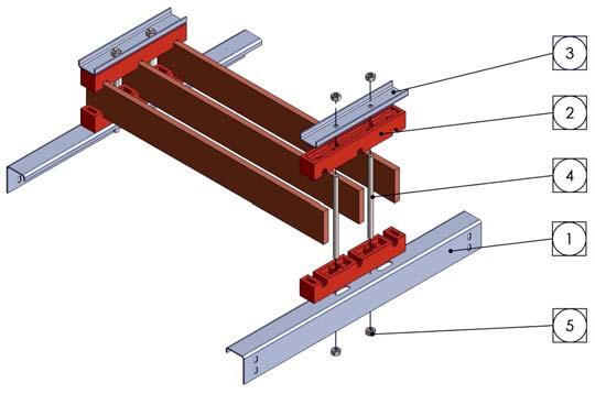 3x1F FIBER GLASS BUSBAR SUPPORT WITH 5-10