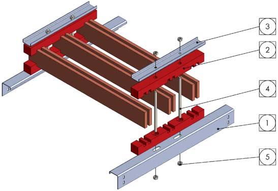 3x2F FIBER GLASS BUSBAR SUPPORT WITH