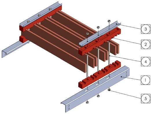 3x2F FIBER GLASS BUSBAR SUPPORT WITH