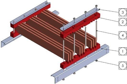 3x3F FIBER GLASS BUSBAR SUPPORT WITH