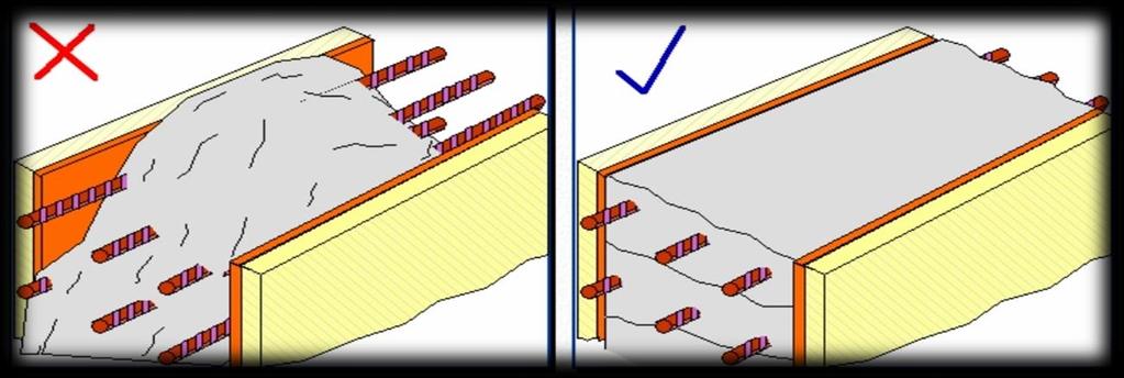 4. Betonun Yerleştirilmesi Beton dökümü kesintisiz ve sürekli olmalıdır.