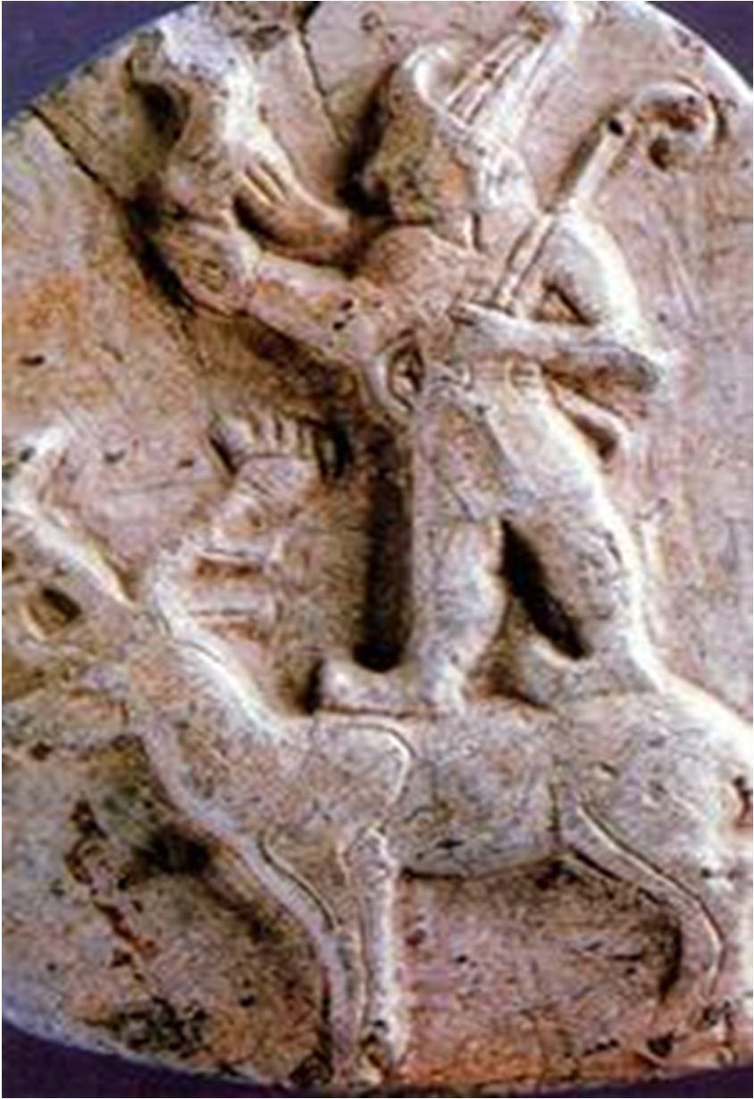 19 tanrılarından Haruva nın sembolü olan geyik bir iyilik tanrısıdır. İnsanları koruyan iyilik eden gök varlığı ve bütün geyiklerin koruyucusudur. Aynı zamanda erkek tanrının da simgesidir.