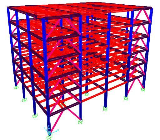 4. ÖRNEK Dışmerkez çaprazlı çelik çerçeve olarak seçilmiş bir binanın AISC 341-10 ve AISC 360-10 kuralları ile tasarımı yapılarak, sonuçlar değerlendirilecektir.
