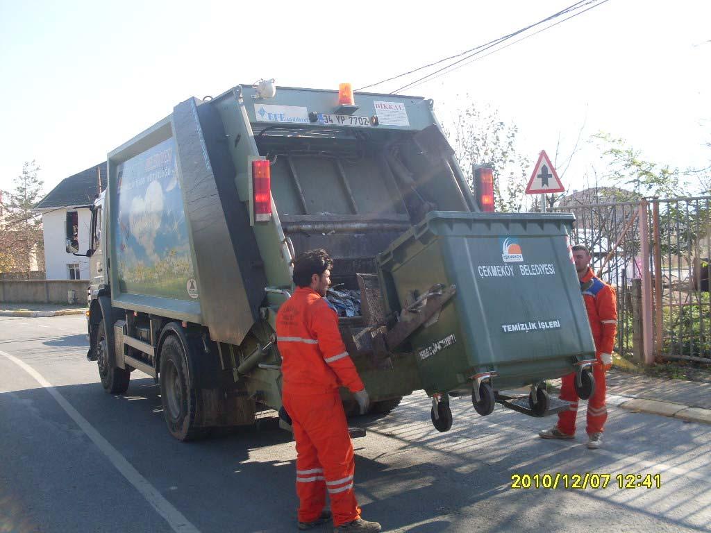 1- a) Evsel Atık Toplama Hizmetleri : yılında, 58.538,94 ton evsel atık (çöp), Büyükşehir Belediyesinin Aktarma İstasyonu na nakledilmiştir.