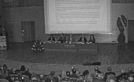 17-18 Mart 2012 tarihinde Ankara da düzenlenen TMMOB Demokrasi Kurultayına 23-24-25 Mart 2012 tarihinde Ankara da gerçekleştirilen EMO 43.
