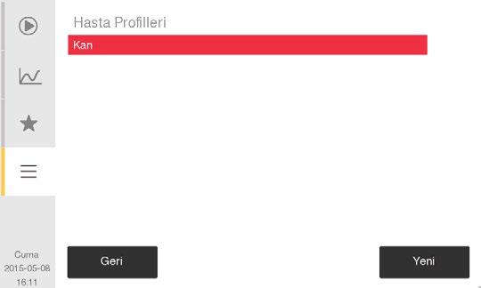 7. Menü Yapısı ve Gelişmiş Ayarlar Gelişmiş Parametre Ayarları XX Analiz Profili Ayarları Swelab Alfa Plus analiz cihazında analiz profilleri önceden tanımlanmıştır.