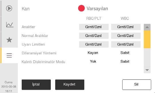 Analiz profili ayarlarını eklemek veya değiştirmek için aşağıdaki adım adım talimatları izleyin.