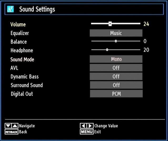 Equalizer: Press OK button to view equalizer submenu. Autoposition: Automatically optimizes the display. Press OK to optimize.