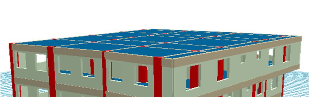 Şekil.: Mikrotremor ölçümü yapılan binanın bilgisayar modeli Şekil.