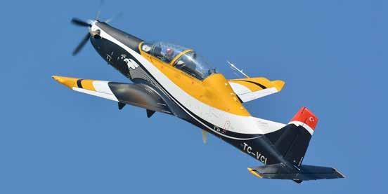 Yeni Nesil Temel Eğitim Uçağı (HÜRKUŞ-B) Özgün kabiliyetler kullanılarak üretilen Hürkuş-B Uçakları, kendi sınıfının en kabiliyetli uçağı olup 32.500 ft irtifaya çıkabilen, 1.