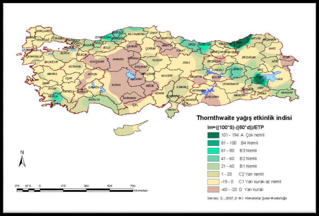 Meteoroloji Genel Müdürlüğü nün 2011 yılı verilerine göre; ülkemizin yıllık ortalama yağış miktarı 654,7 mm dir. Uzun yıllık ortalaması ise 642,8 mm dir (Ulupınar vd., 2012).