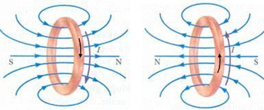 Akım geçen telin çevresinde iç içe daireler şeklinde manyetik alan çizgileri oluşur. Herhangi bir noktadaki manyetik alan vektörünün yönü, bu alan çizgilerine teğettir. Eğer halka tam değilse; K. 2.