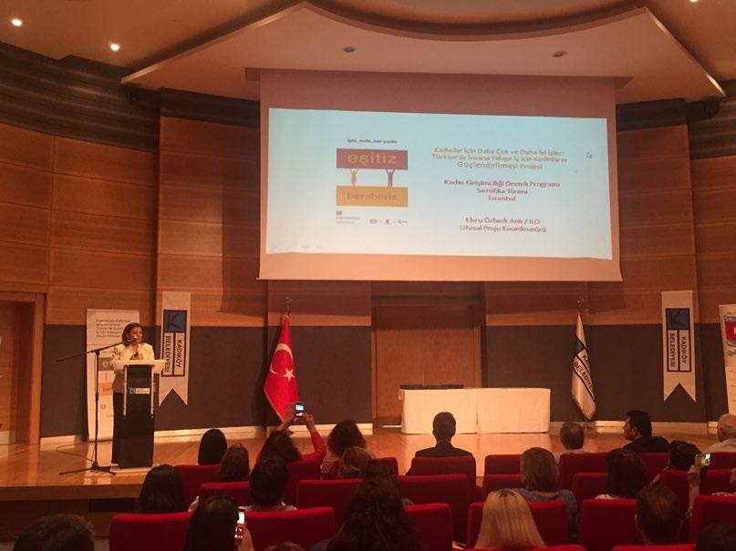 ILO Projesi Kapsamında Girişimcilik Eğitimi alan 400 kadın Bursa, Konya, Ankara ve İstanbul da Sertifikalarını Aldı Seramik atölyesi açmak, e-ticaret yoluyla ürün pazarlama, kafe işletmek, organik