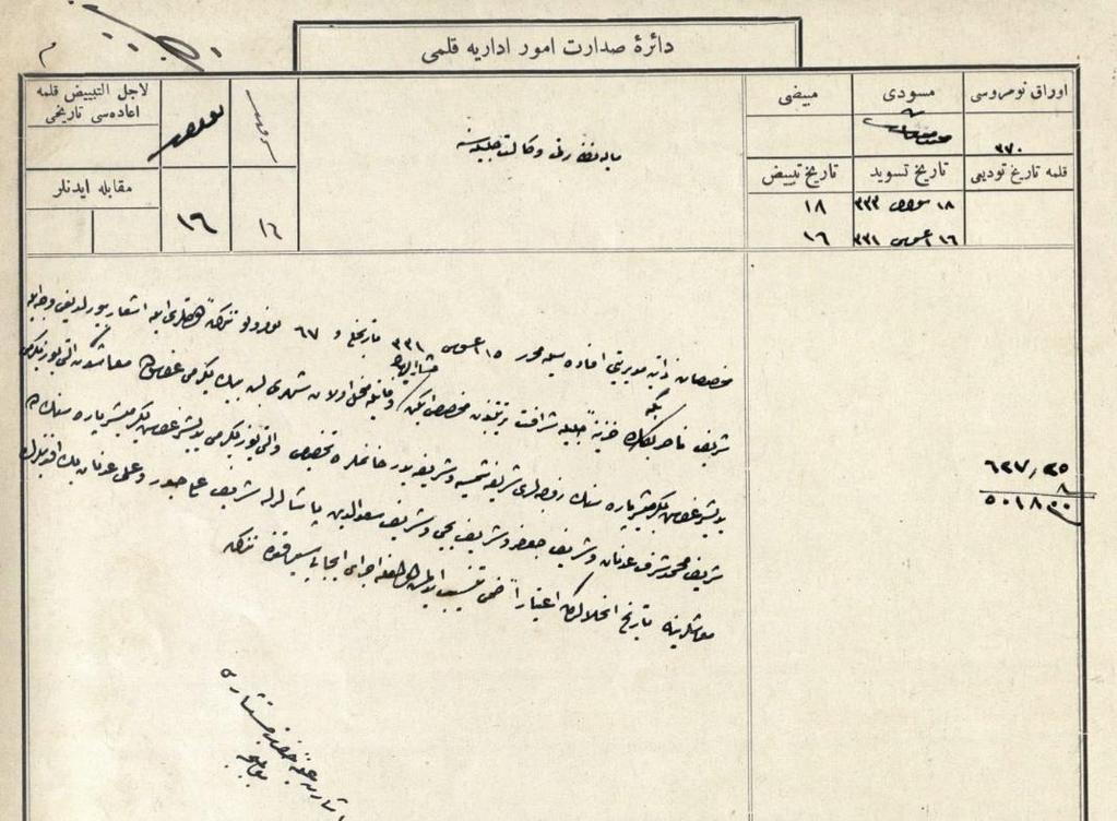 29 Ağustos 1915 tarihli belge asıl konumuz açısından çok önemlidir. Önemi şuradan gelmektedir ki, Şerif Hüseyin in kardeşi Şerif Nasır ın vefat ettiğinin belirtilmiş olmasıdır.