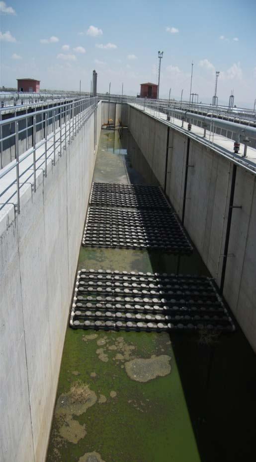 Her bir havuz, SÇH dağıtım yapısında bulunan kapaklarla ayrılmaktadır. Bir havuzun devre dışı kalması durumunda, diğer havuzlar toplam hidrolik yükü karşılayabilecek kapasitede yapılmıştır.