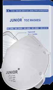 MASKELER FFP 1 Toz Maskesi EN 149:2001 Kaba tozlar ve dumanın az seviyede olduğu ortamlarda kullanılan toz maskesi.