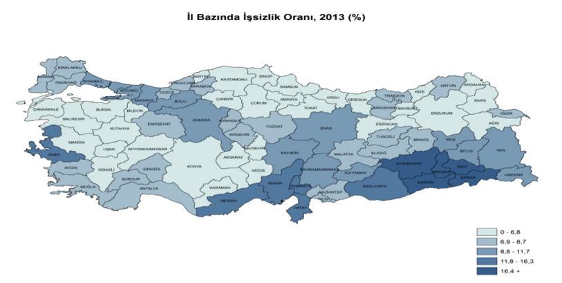 1. TÜRKİYE DE İSTİHDAM MEVCUT DURUMU İşgücü, çalışma çağı (15-64 yaş arası) nüfusu kapsamında çalışan ve iş arayan (çalışmak isteyip iş arayan) herkesi ifade etmektedir.