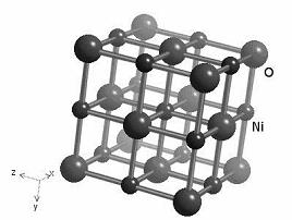 Şekil 4.1. Kübik NiO nun kristal yapısı. Nikel hidroksitin α-ni(oh)2 ve β-ni(oh)2 olmak üzere iki fazı vardır. β-ni(oh)2 katmanlı bir yapıya sahiptir.