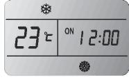 Çalıştırma talimatları Zamanlayıcı modu Eve geldiğinizde odanızın ideal bir sıcaklıkta olması için sabah dışarı çıkmadan önce TIMER ON (Zamanlayıcı Açık) düğmelerini kullanarak zamanlayıcı açık