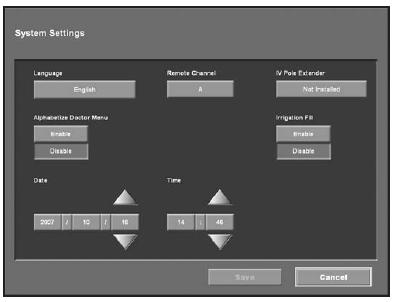 1.9.4 Custom / System System Settings (Sistem Ayarları) iletişim penceresi, kullanıcı Custom açılır menüsünden System seçeneğini seçtiğinde açılır (bkz. Şekil 2-49).