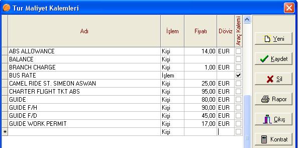 fiyatları için net bir fiyat verilebilir. Bu işlem ekranın sağ köşesinde ki Flat rate alanıyla mümkündür.