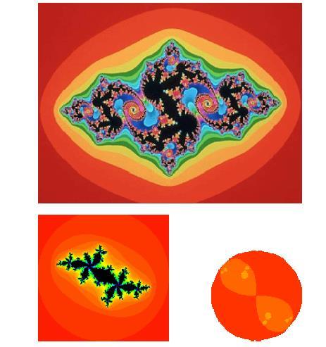 Şekil 2.1. Fraktal Kümeler (Gregory Sams/Science Photo Library) Fraktal geometri, isim olarak da aykırı bir matematiksel çıkışın işaretlerini içermektedir.