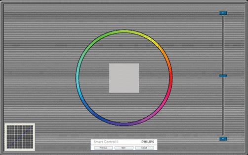 3. Görüntü Optimizasyonu İlk renk kalibrasyon ekranı Eco Power (Eko Güç) menüsü İkinci renk ekranı engelleninceye kadar Previous (Önceki)