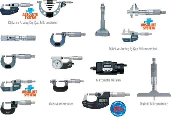 3.3. Komparatörler Resim 3.4: Mikrometre çeşitleri 3.3.1. Yapılış Özellikleri ve Kullanılması Ölçü saatleri ve göstergeli ölçü aletleridir.