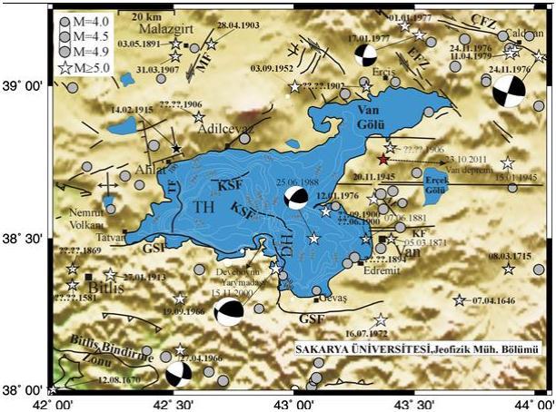 3- Tektonik Yapı ve 23 Ekim 2011 Van Depremi Türkiye de güncel sismik aktivitenin yoğun olarak yaşandığı bölgelerden biri de Doğu Anadolu Bölgesidir.