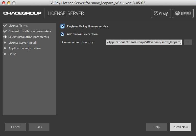 7. Eski bir V-Ray License Server programı yüklüyse, yükleyici program saptayacak ve eski sürümü silecektir. 8.