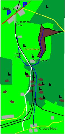 ( Yaya Yol u) Ma deni Batı Caradon Ma deni Caradon Tepesi Güney Caradon Ma deni Li skeard ve Car adon Tr en Yol u Şekil 2. 29. Güney Caradon Maden al anı ile il gili mekanl arı gösteren harita.