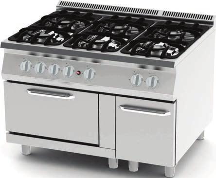 Pişiriciler / Cookers 900 Seri / Series Kuzine Fırınlı / Range ith Oven Kod / Code : 809880801 Model No : KKF-8090 Boyut / Size (mm) : 800 x 930 x 850 üç / (Kw) : 37,0 üç / (Kcal-BTU) : 31820-126244