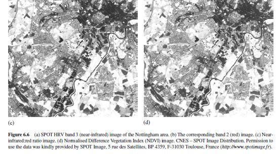 oran görüntü d) NDVI görüntüsü Kaynak: Mather, P.