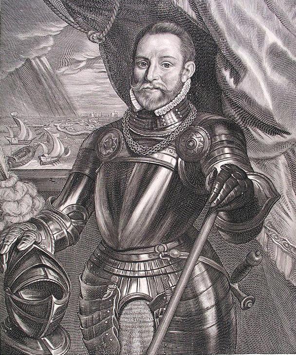 İspanyol boyunduruğuna karşı savaşan Hollandalı denizcilerin komutanı Jonkheer Lodewijk de Boisot. O yıllarda Osmanlı İmparatorluğu da İspanya ile savaşmaktaydı.