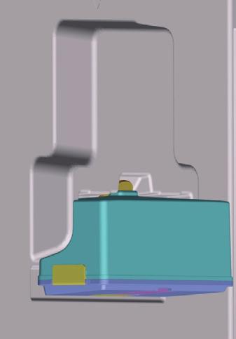 1 Su tankını eğimli bir şekilde kapı plastiği detayına