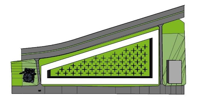 Taban Alanı: 11748 m² Kat Sayısı: 15,2 (Z+12 katta gerekli alan sağlanamamaktadır.) Kütlesel parçalanma 2. 3 avlulu durumun yaratılması.